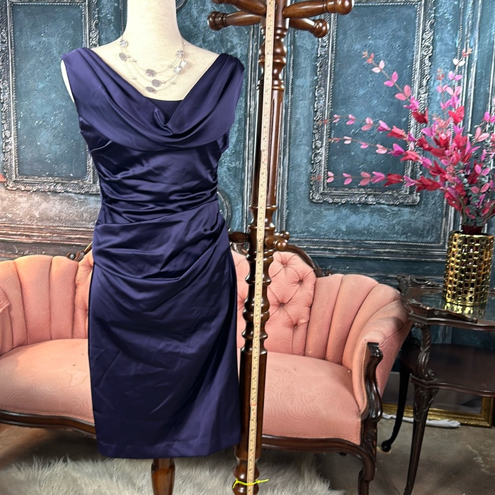 David’s Bridal purple cocktail dress